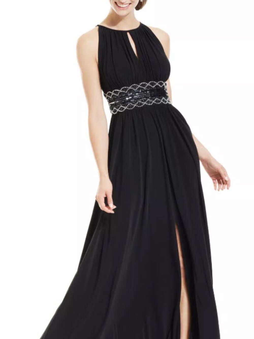 R&M Richards Beaded Gown | Black | Size 14